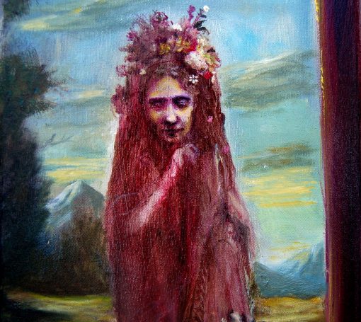 29.Mujer de rojo Óleo sobre lienzo 35x27cm 2016